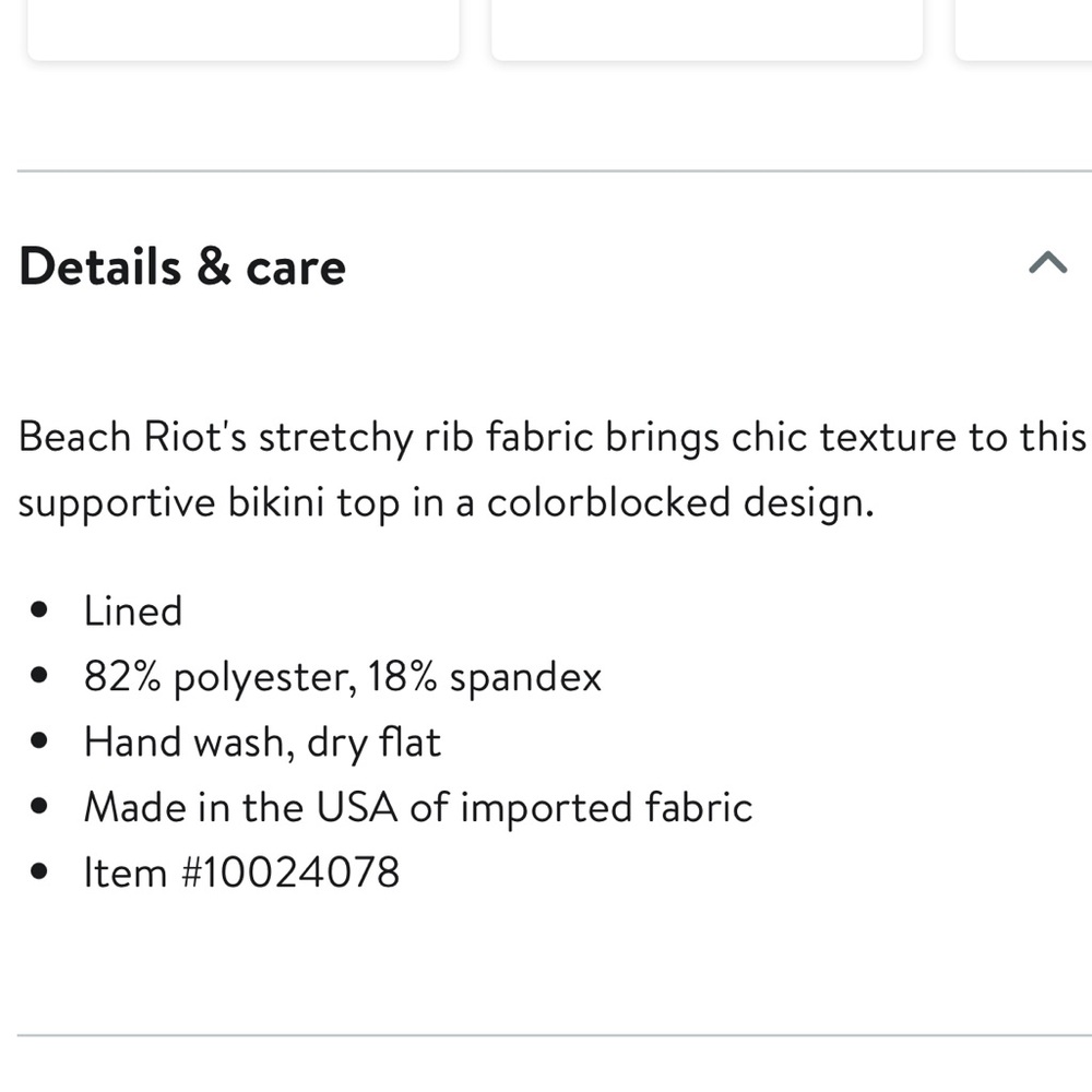 Beach Riot Ribbed Colorblock Bikini Top NWOT - Picture 7 of 7